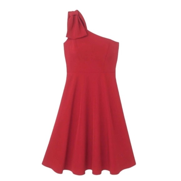 Gal Meets Glam Yvonne Dress Womens Size 10 Red One Shoulder NWT $158 - Picture 3 of 12